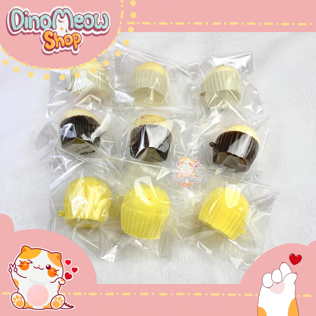 Squishy mini - Cupcake mini mềm, chậm tăng, mẫu dễ thương (kèm móc khoá)