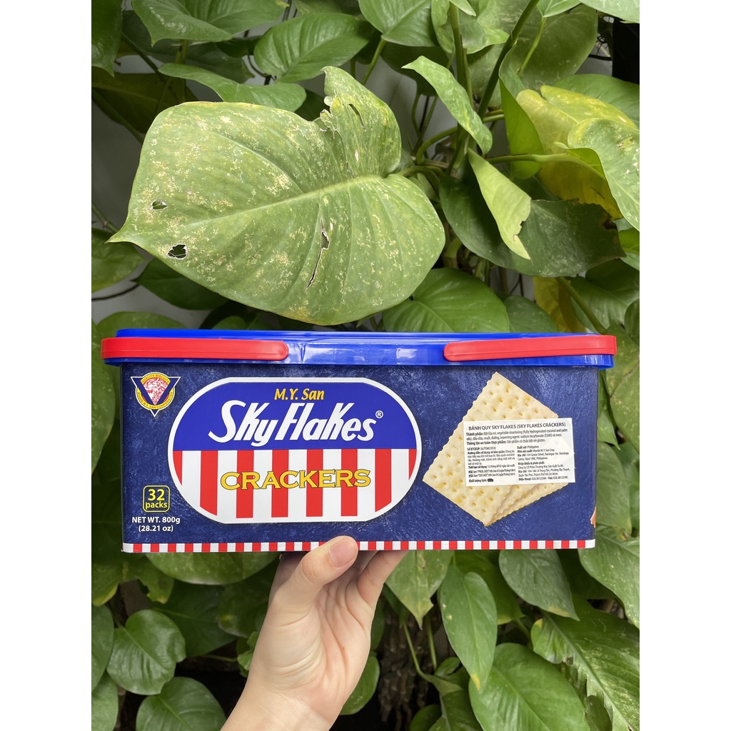Chậu Ăn Kiêng Bánh Quy Sky Flakes Crackers (Hộp 800g)