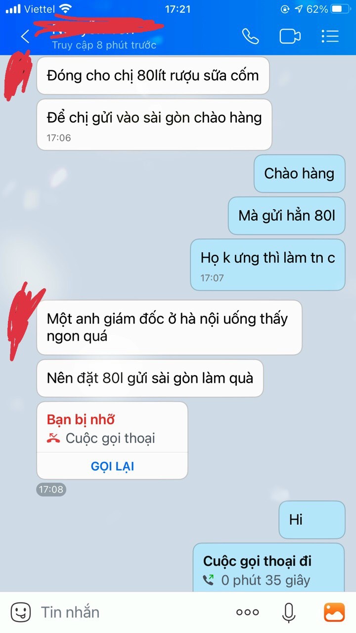 Rượu cốm sữa Hà Giang uống thơm và êm chai 1 lít