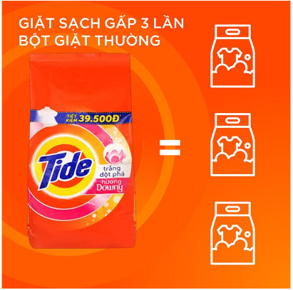 Bột giặt Tide trắng đột phá hương downy 5kg