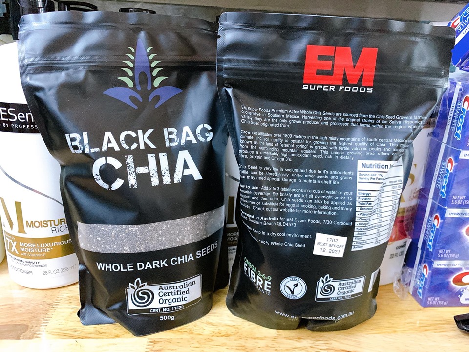 [HCM]Hạt chia Úc hữu cơ Black Bag Chia 500gr