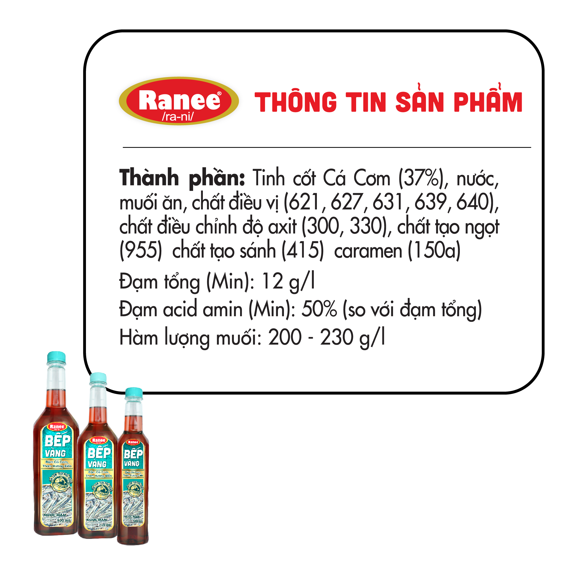{Đơn 199k tặng hộp bơ -399k tặng vá gỗ} Nước mắm thơm ngon Cá Cơm Bếp Vàng 12N 750ml