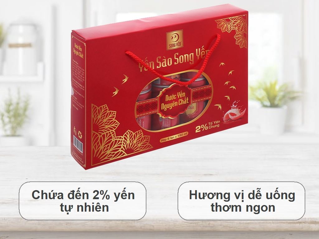 Combo 6 lon nước Ngũ Diệp Sâm - Song Yến