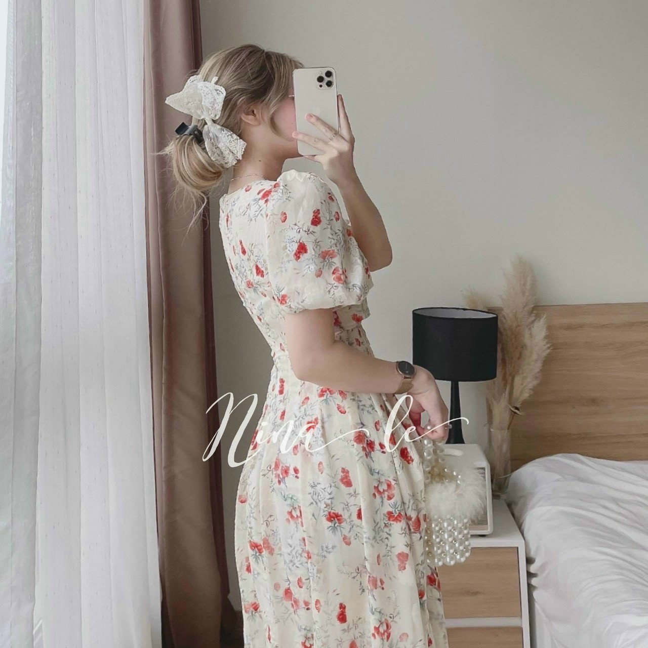 [Mới] Đầm Maxi Voan Hoa Chingfon 2 Lớp Cao Cấp