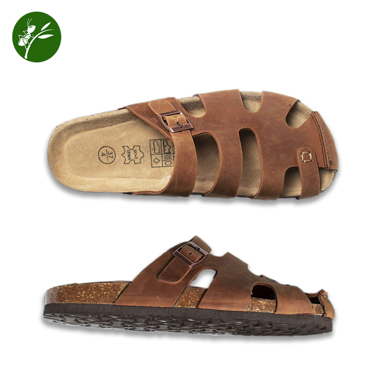 Dép đế trấu Nam Da thật quai rọ (size 35-45)