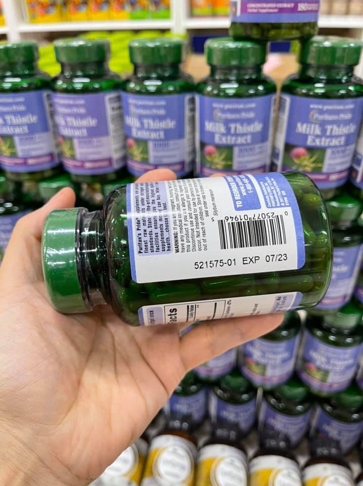Milk Thistle Extract Puritan Pride 1000 Mg 180 viên