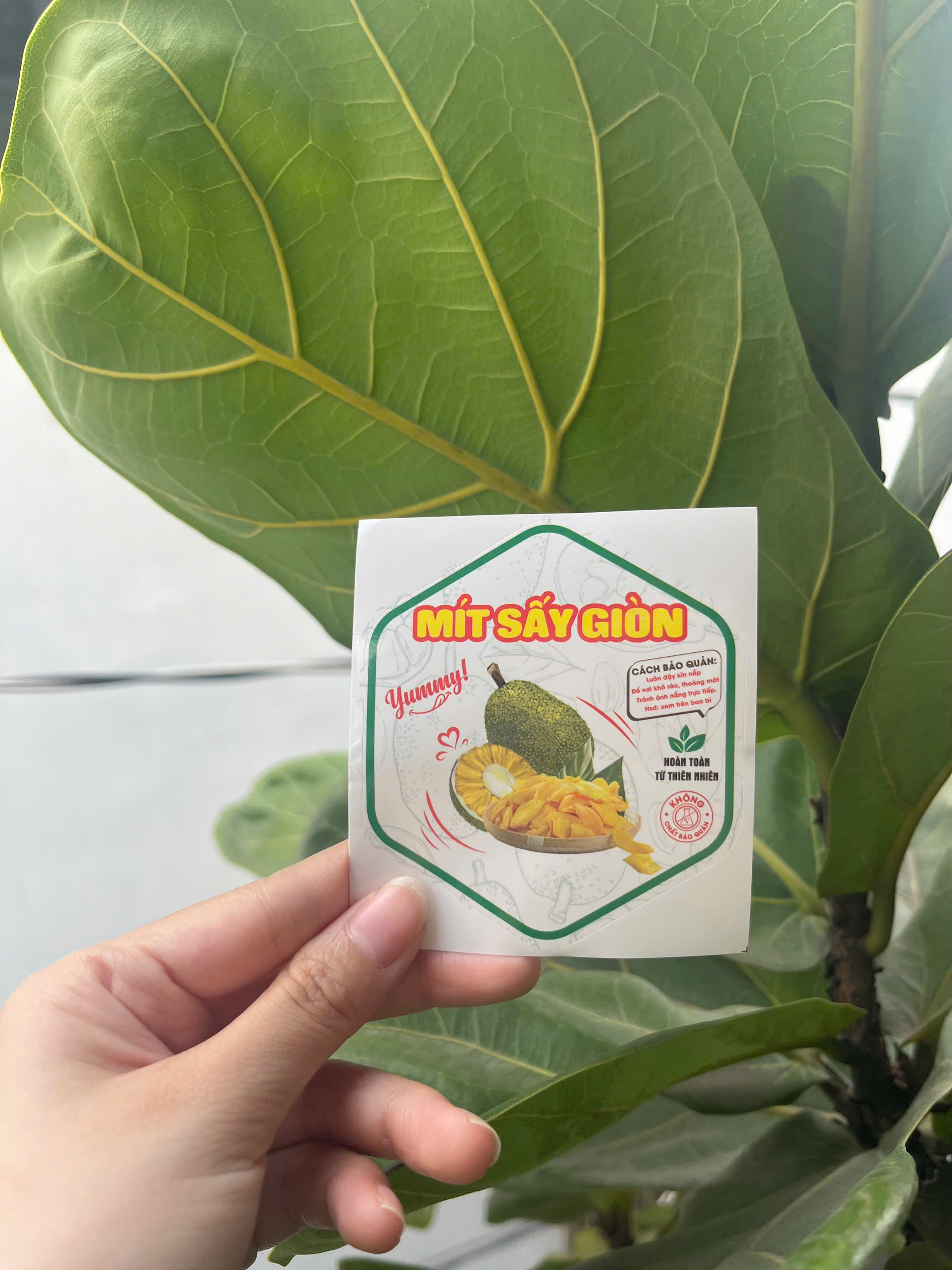 50 tem dán "Mít sấy giòn" - 7x9.6cm