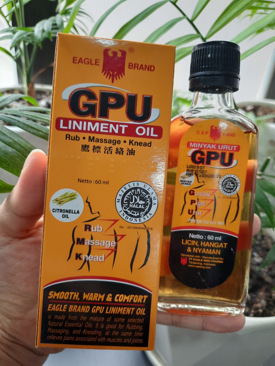 Dầu xoa bóp GPU Liniment Oil 60ml Indonesia ( Hàng chính hãng )
