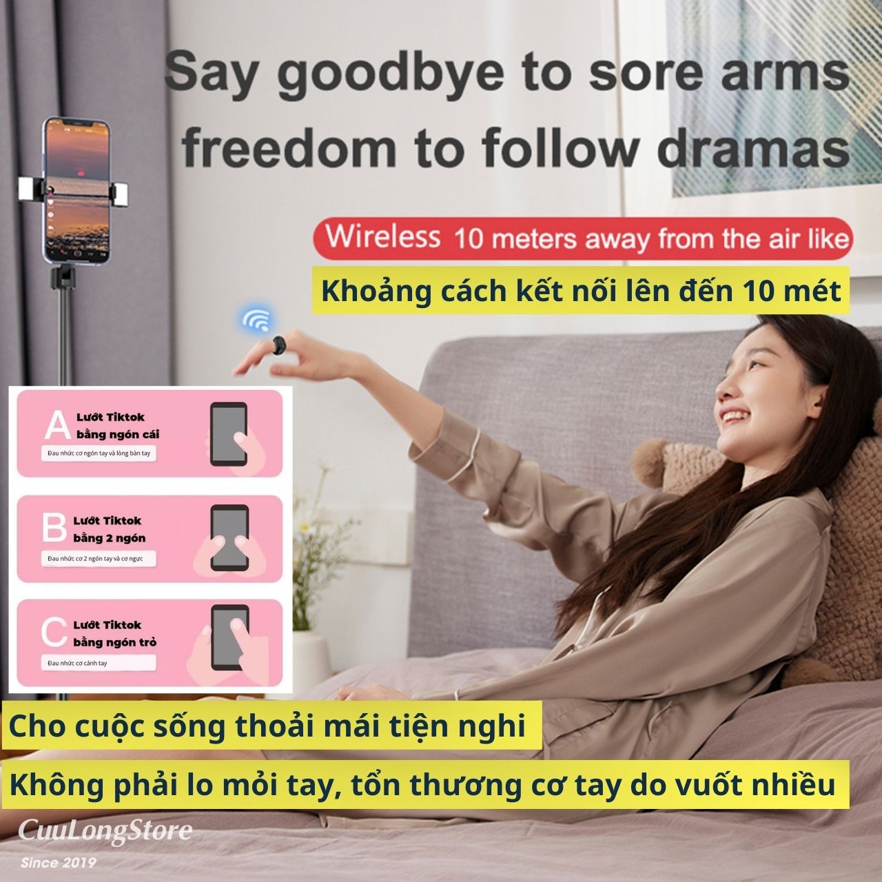 Smart ring multifunction youtube video story reading remote control bluetooth connection smartphone