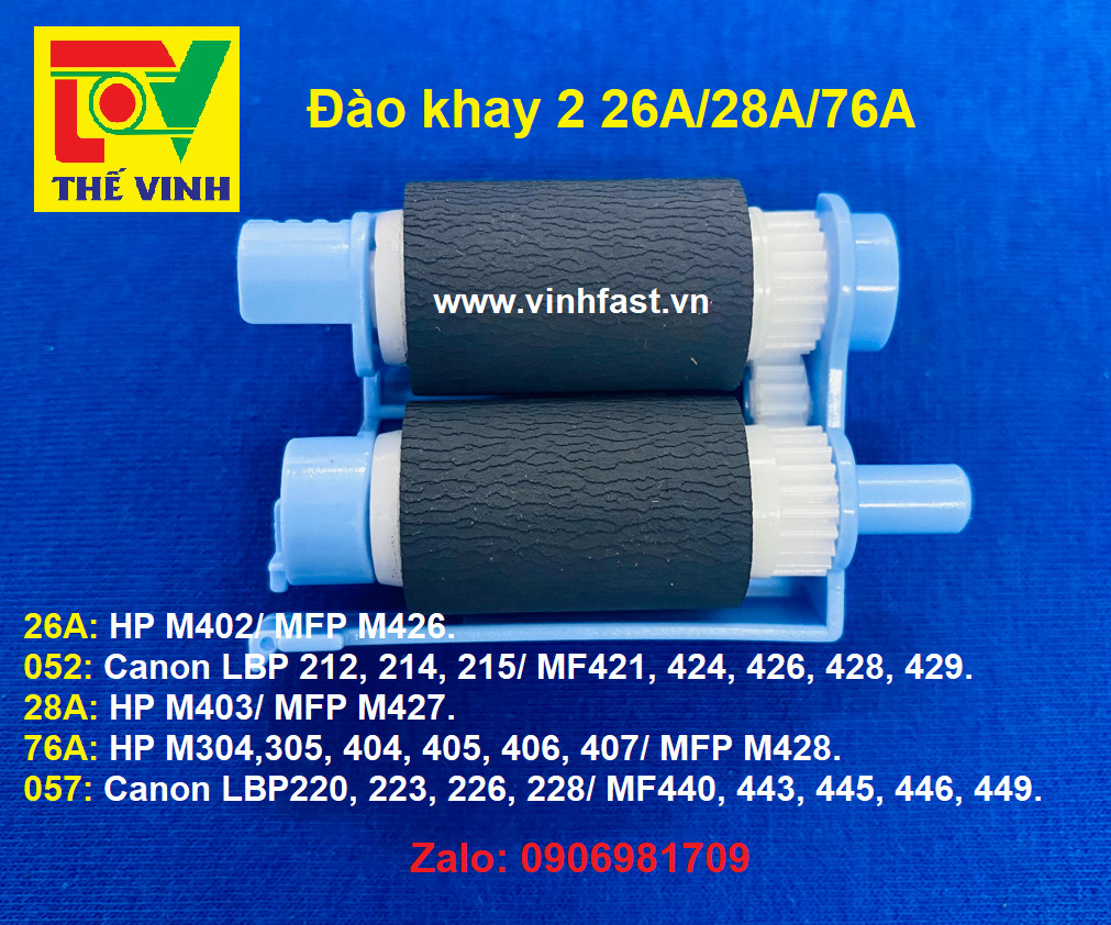 Đào khay 2 26a/28a/76a, máy in hp 402 403 404 426 428