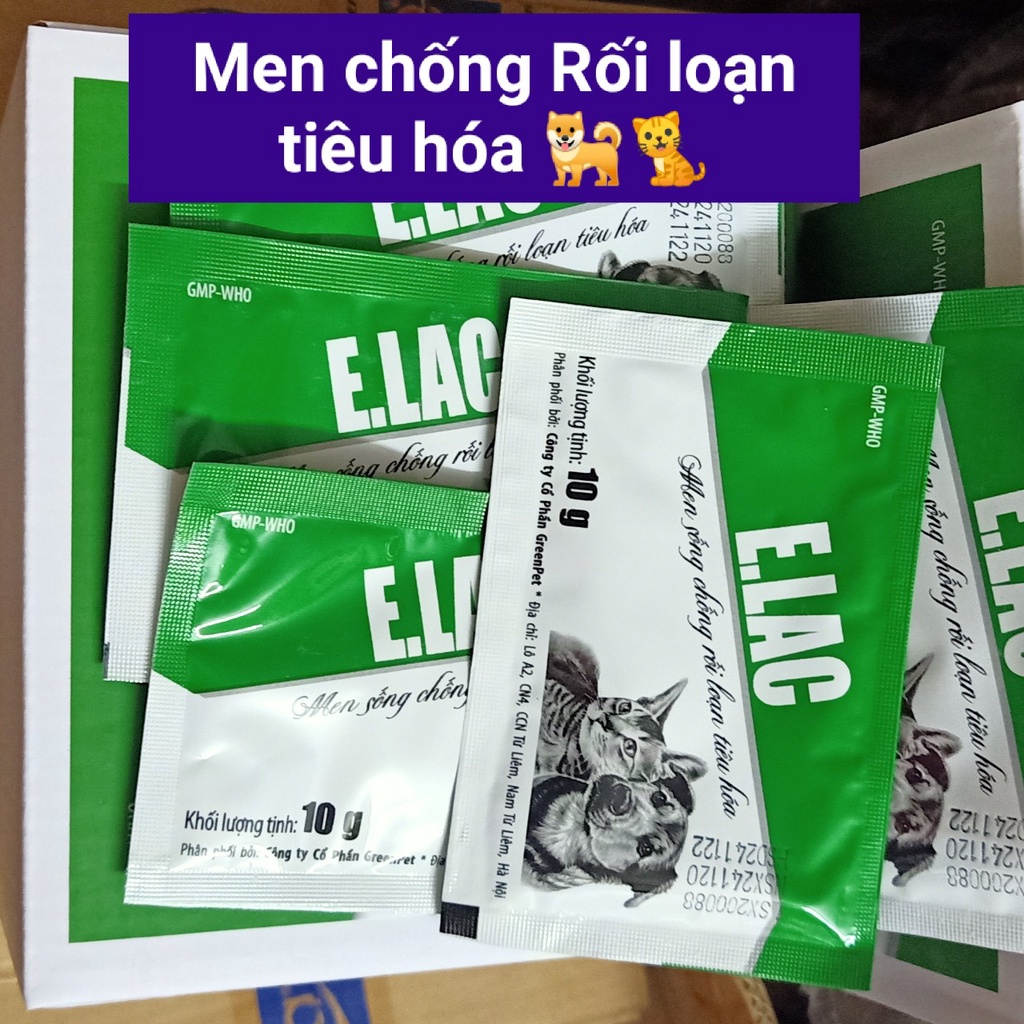 Men Tiêu Hóa ELAC Cho Chó Mèo - Gói 10G