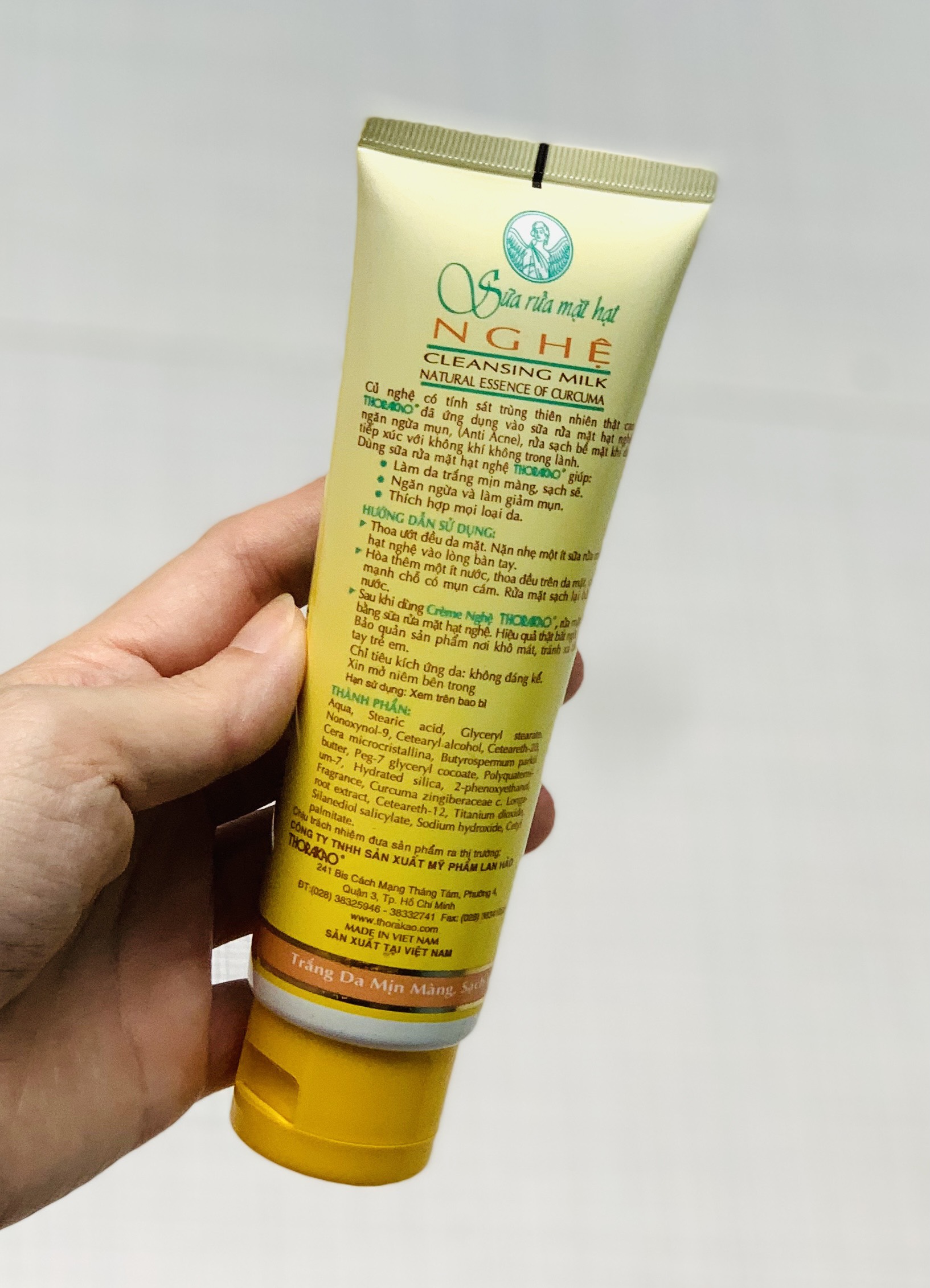 [HCM] 1 TUÝP SỮA RỬA MẶT HẠT NGHỆ ( NGHỆ CỦ HOẶC NGHỆ LÁ) THORAKAO 100G - CÓ 2 LỰA CHỌN