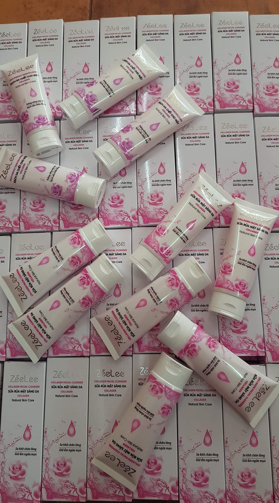 [HCM]Sữa rửa mặt sáng da, giữ ẩm Collagen Zeelee 100ml E18