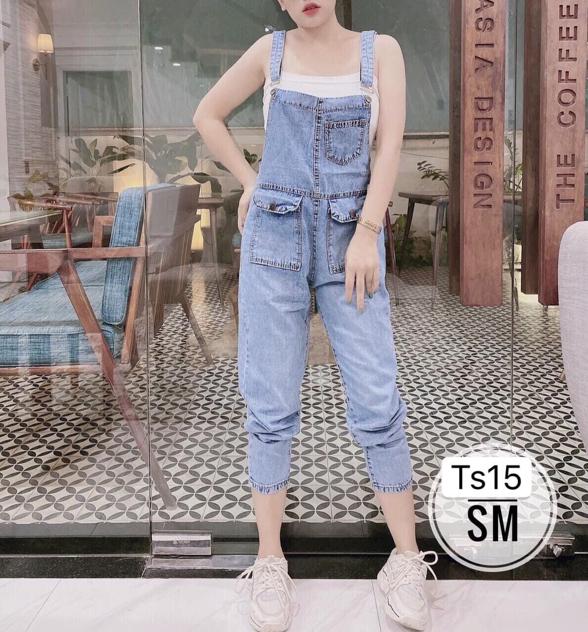 [HCM]Yếm jean nữ chất bò siêu hot 2021 - yếm jean nữ mẫu mới thiết kế cá tính - yếm jean nữ năng động thời trang binstore94 bs115