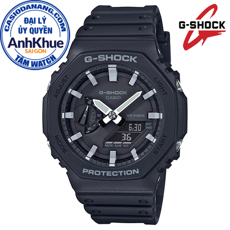 Đồng hồ nam dây nhựa Casio G-Shock chính hãng Anh Khuê GA-2100-1ADR (45mm)