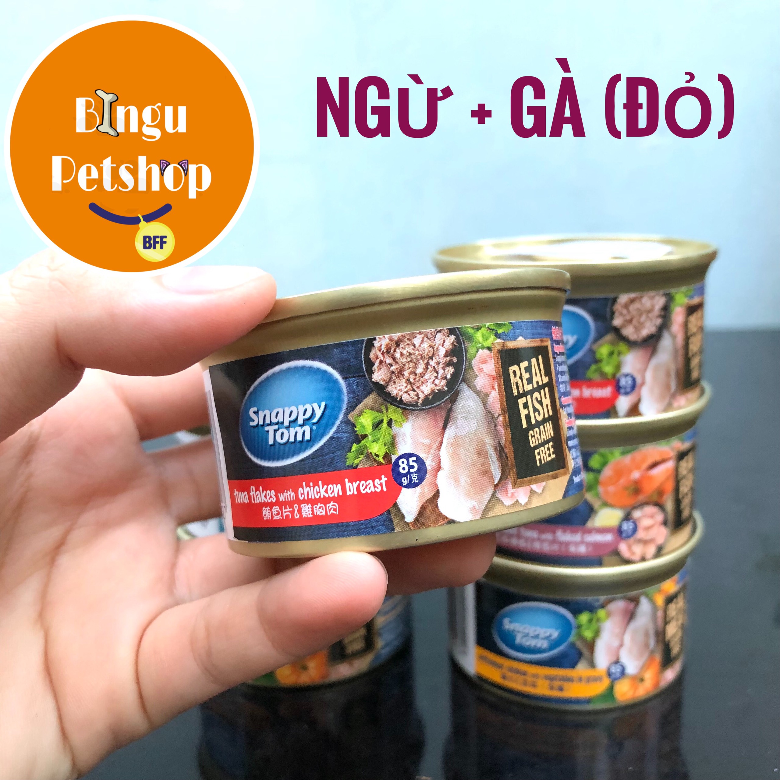 [ĐỦ VỊ] Pate Lon Snappy Tom Premium 85g cho mèo - THÁI LAN