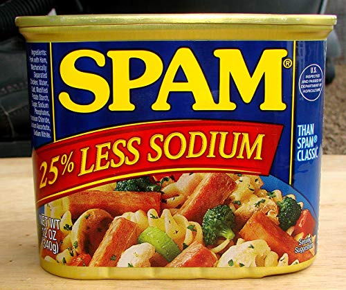 [CHUẨN MỸ] THỊT HỘP SPAM 25 LESS SODIUM 340Gr (Ít Mặn)