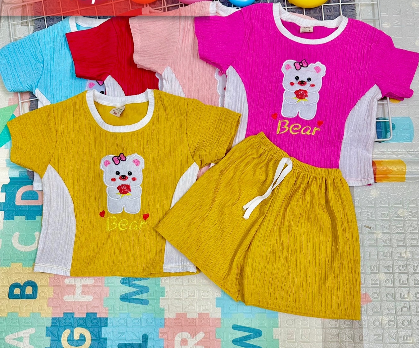 Bộ Thun Xốp Nhật Tay Ngắn Bé (6-18kg) (giao màu ngẫu nhiên)
