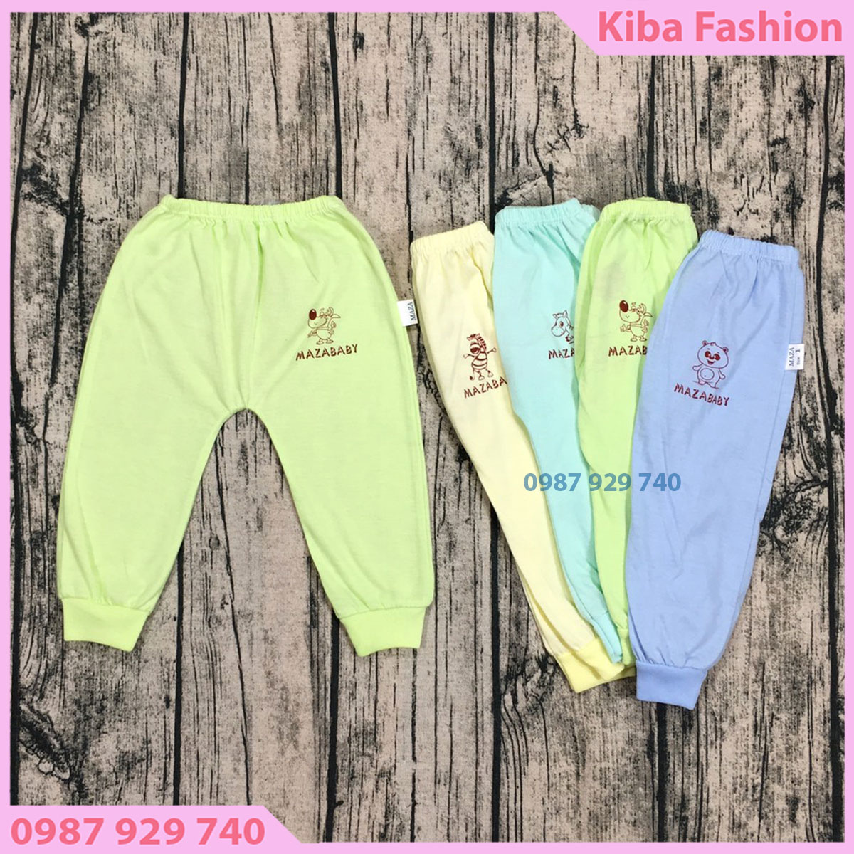 Quần thu đông chất cotton mềm mịn cho bé trai bé gái từ 3-10kg - QIM55 - quần dài cho bé quần thu đông cho bé