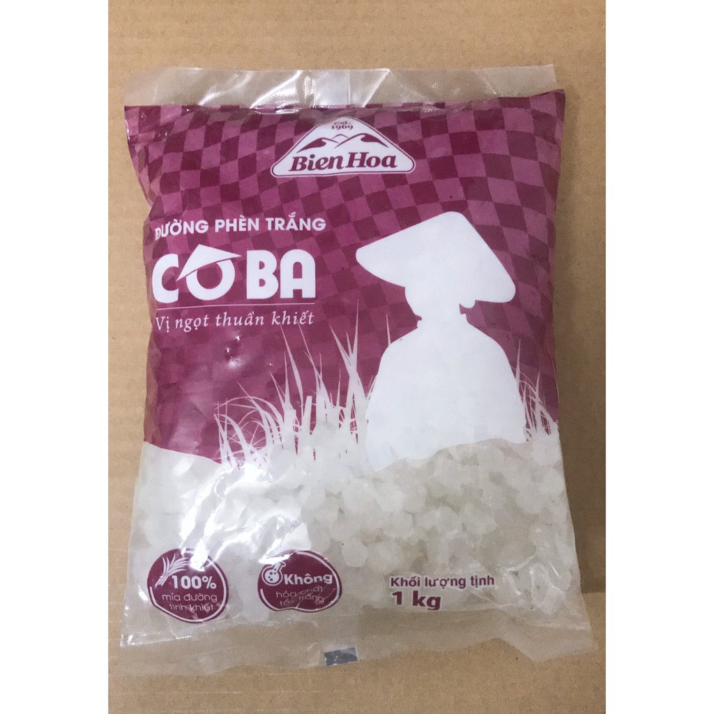[HCM] Đường phèn trắng Cô Ba Biên Hoà 1kg