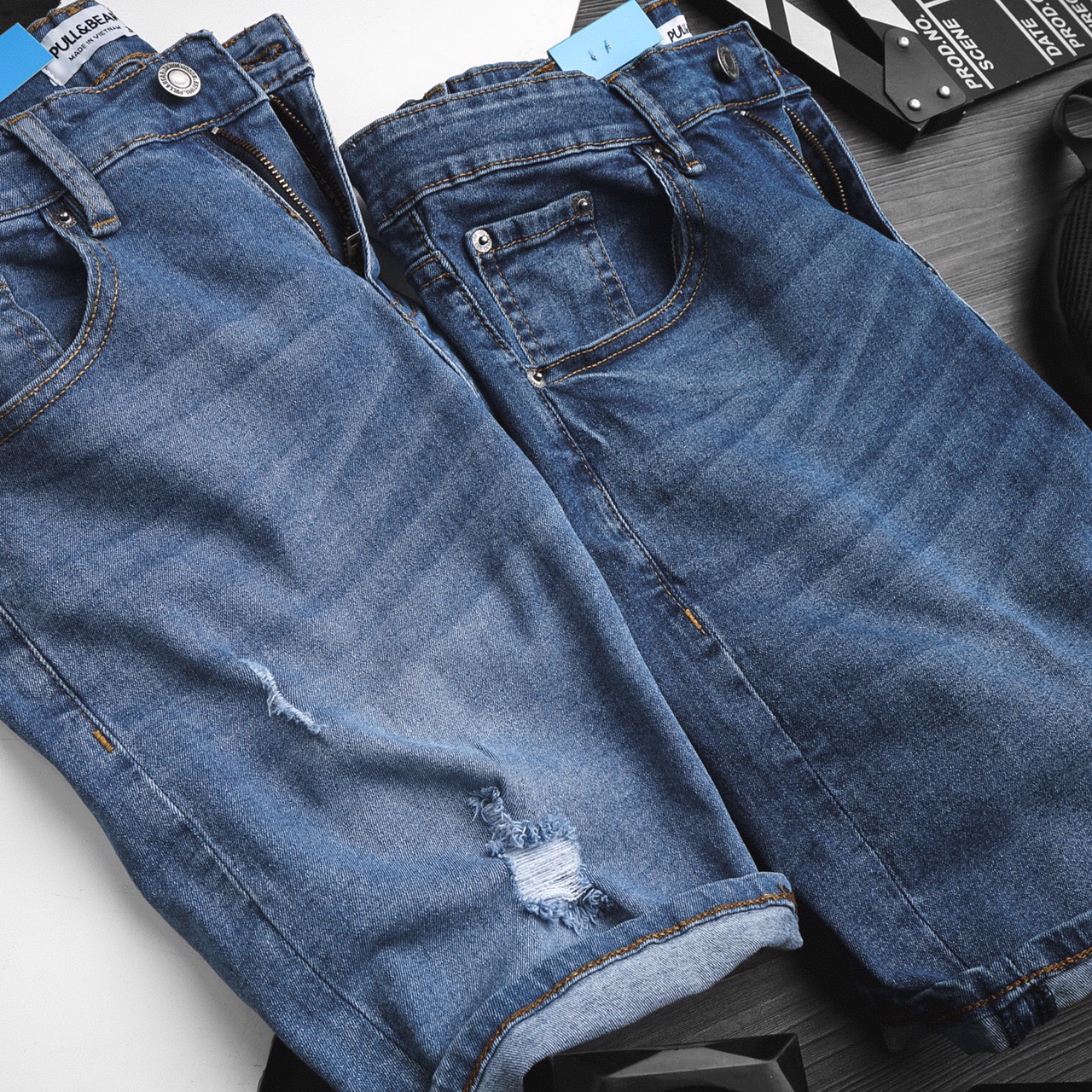 Quần short nam pull & bear form Slim trẻ trung cho nam