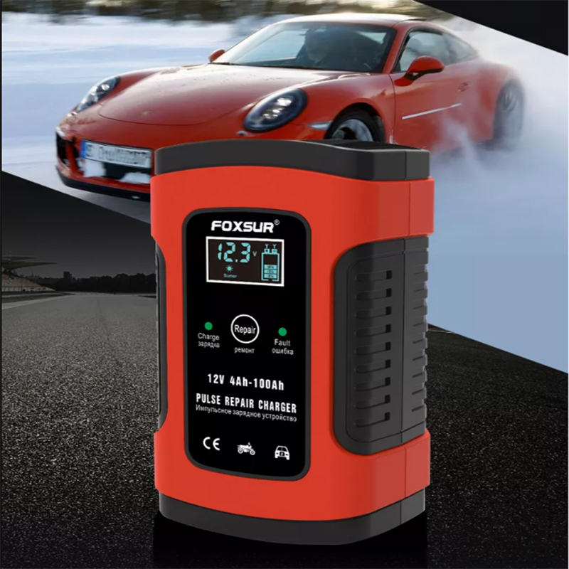 Sạc Bình Ắc Quy Foxsur Ô Tô Xe Máy 12V 100Ah Nhật