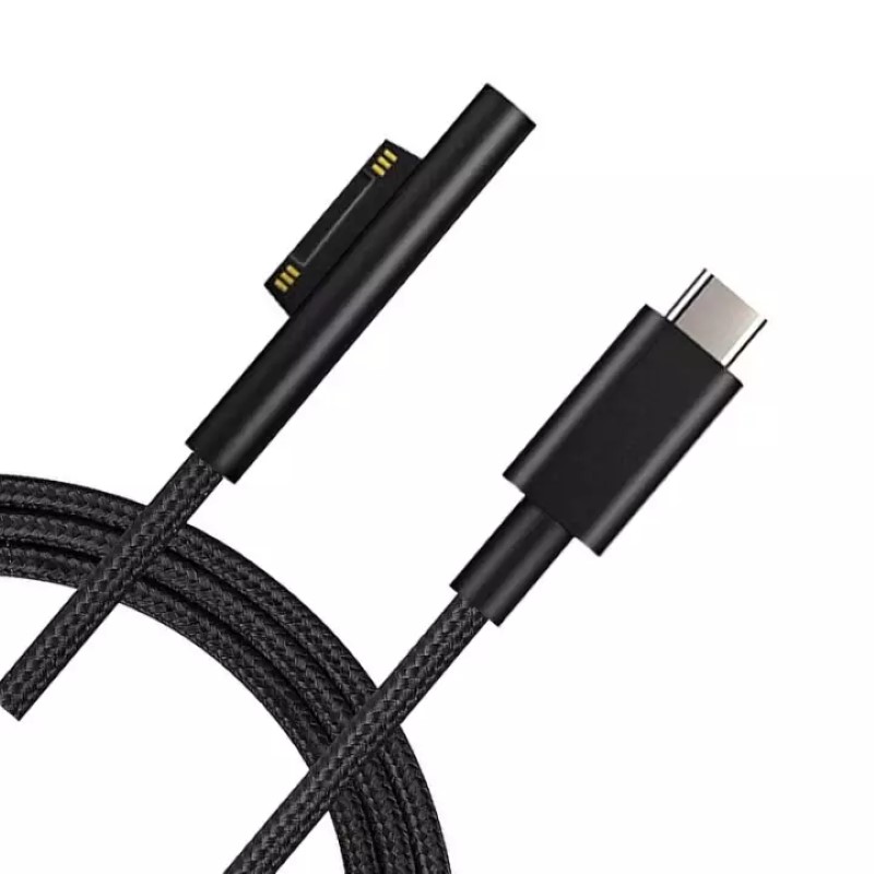 Cáp sạc nhanh PD Type C to Surface Pro 3 4 5 6 7 8 9 Surface Go Surface Book 1 2 Laptop 15V 65W 102W Microsoft