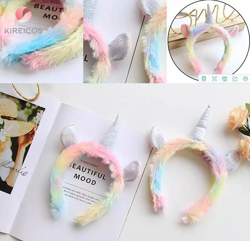 Cài Tóc Rửa Mặt Kỳ Lân Cầu Vòng Siêu Hot