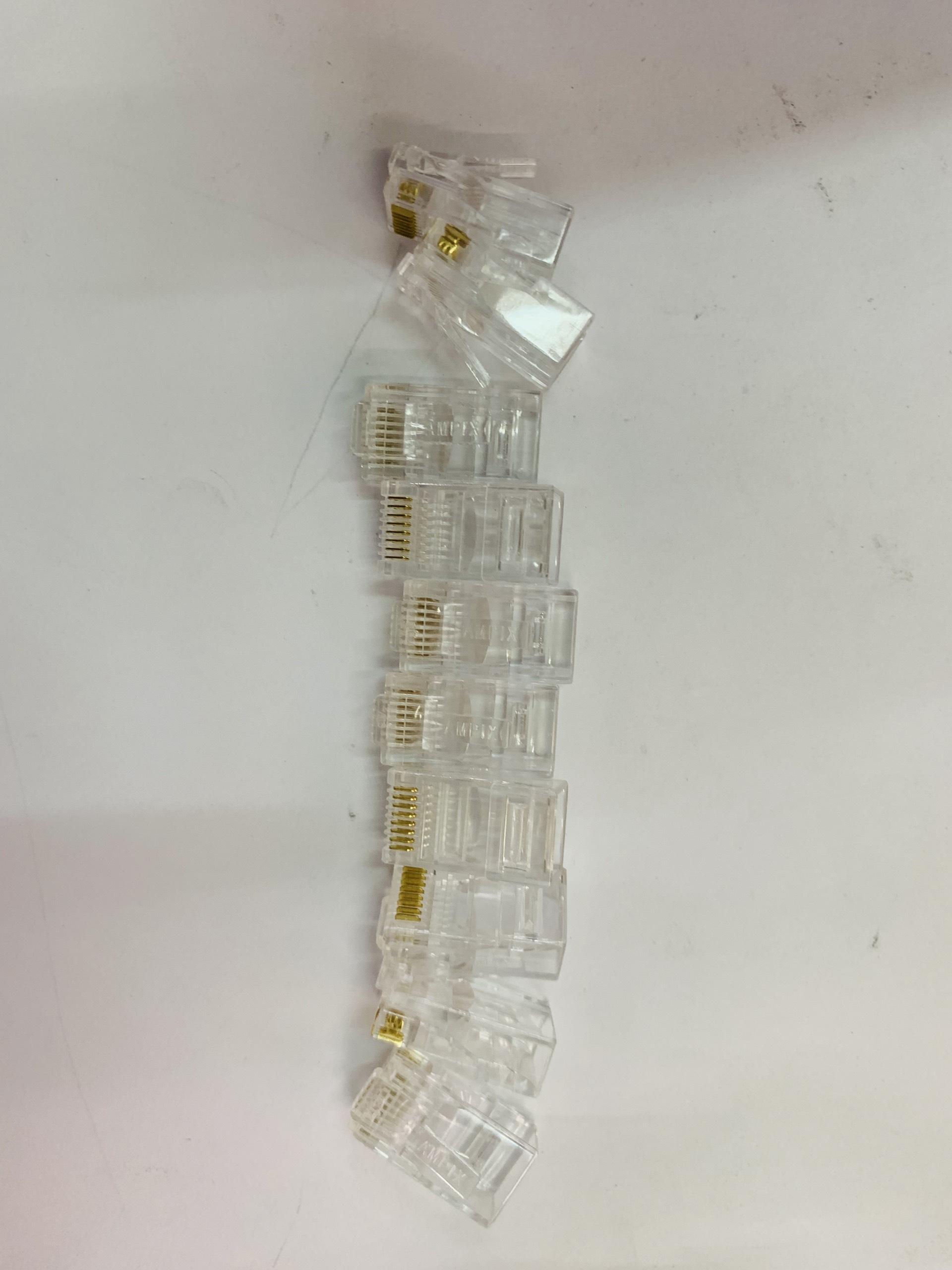 Combo100 đầu cáp mạng RJ45 nhựa AMPLX
