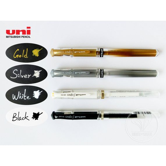 Bút Gel trắng- bạc - vàng Uni-Ball Signo