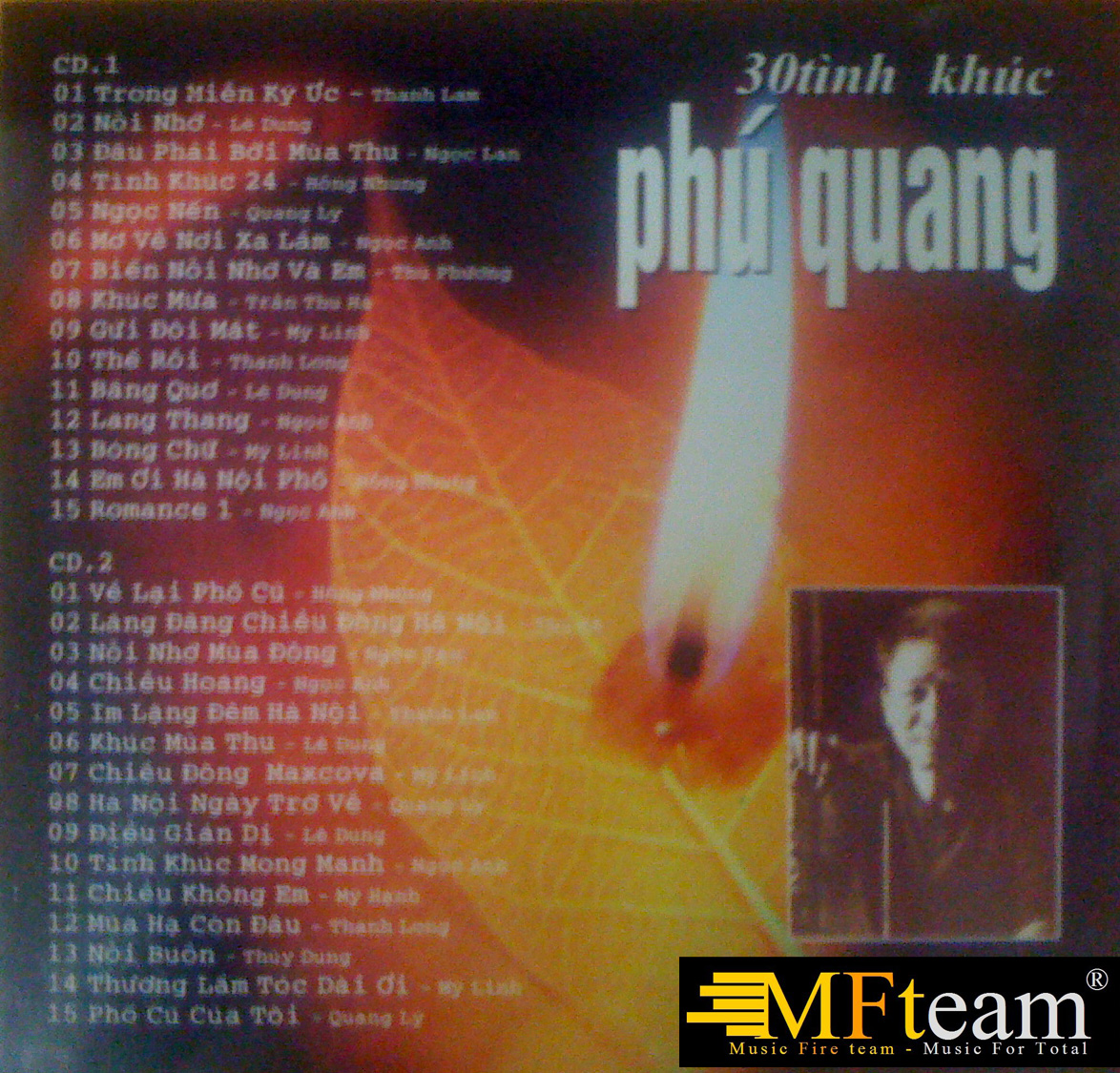 Bộ 5 đĩa cd nhạc tình khúc Phú Quang 2