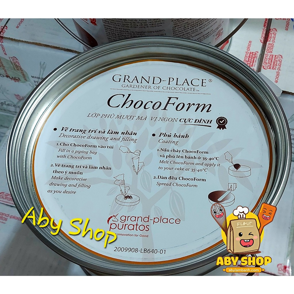 Xô thiếc 4kg Socola đen lỏng sệt, làm bánh [ CHẤT LƯỢNG CAO ]