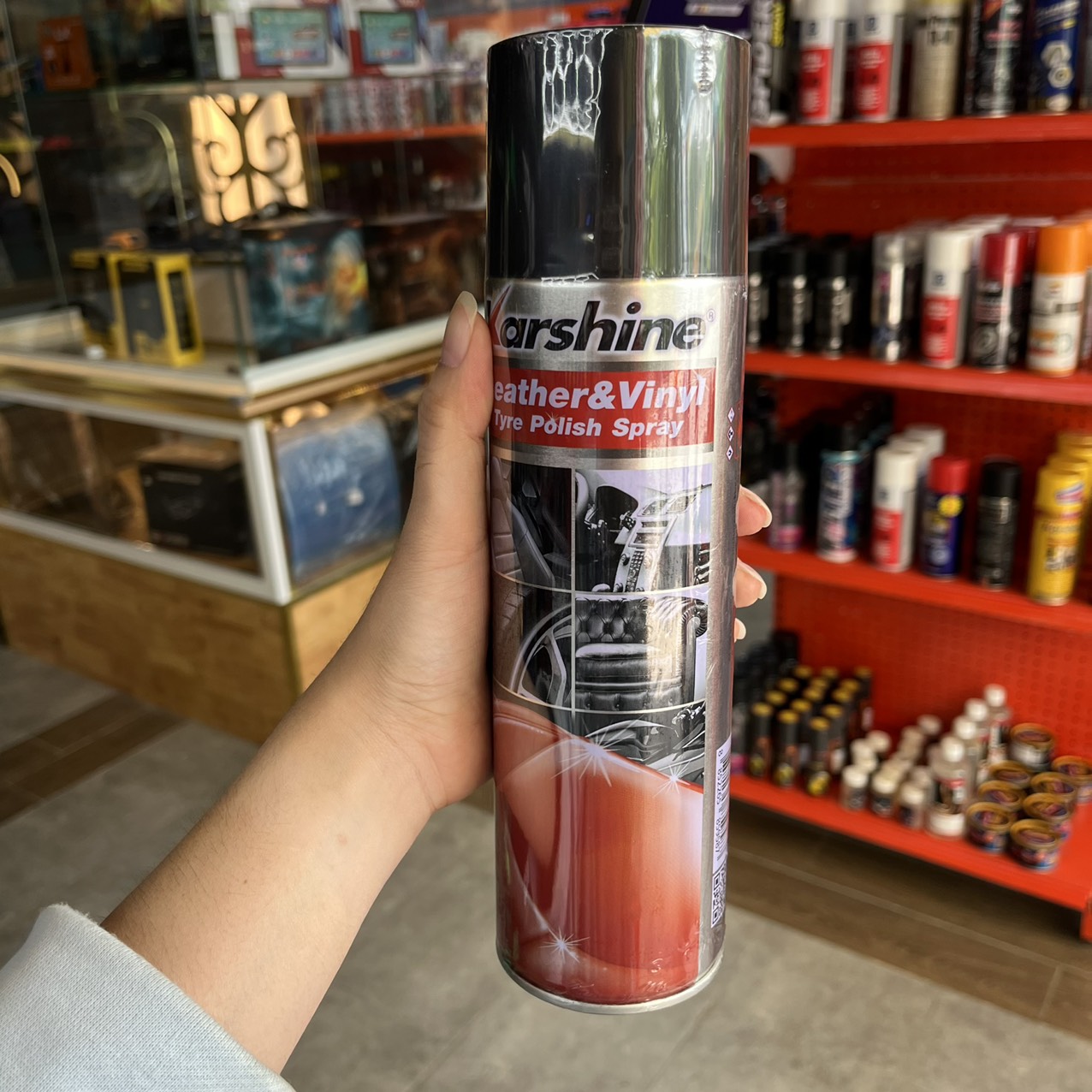 ầu Xịt Đánh Bóng Da , Gỗ Karshine 500ML (ThaiLand)