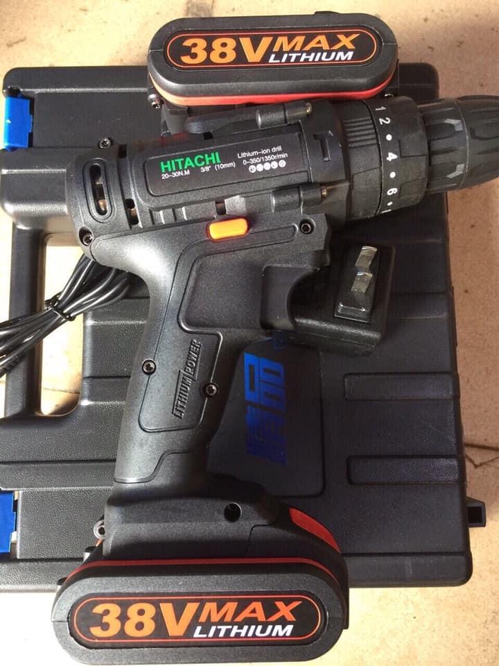 Máy Khoan Pin HITACHI 38V + 2PIN 38V (Có chức năng khoan búa) New 2019