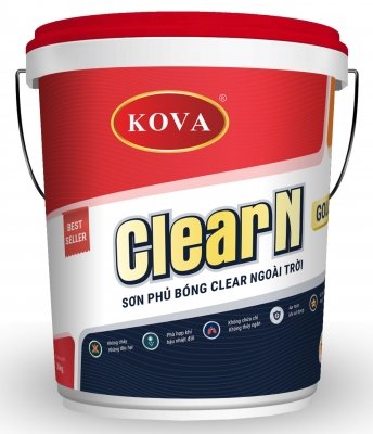 Sơn phủ bóng clear ngoài trời 4kg son kova