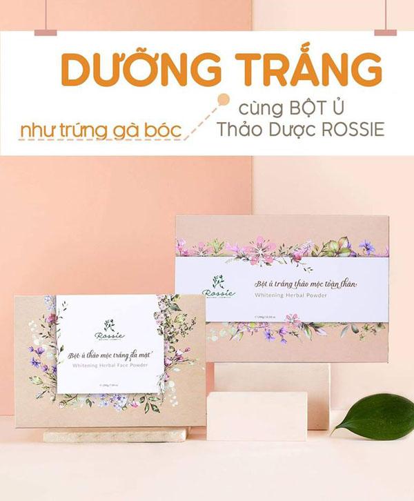 Combo Bột Ủ Trắng Mặt+Body Rossie