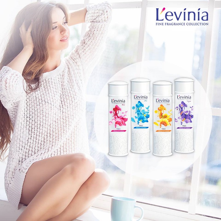 Phấn thơm trắng da Levinia Tím Vogue
