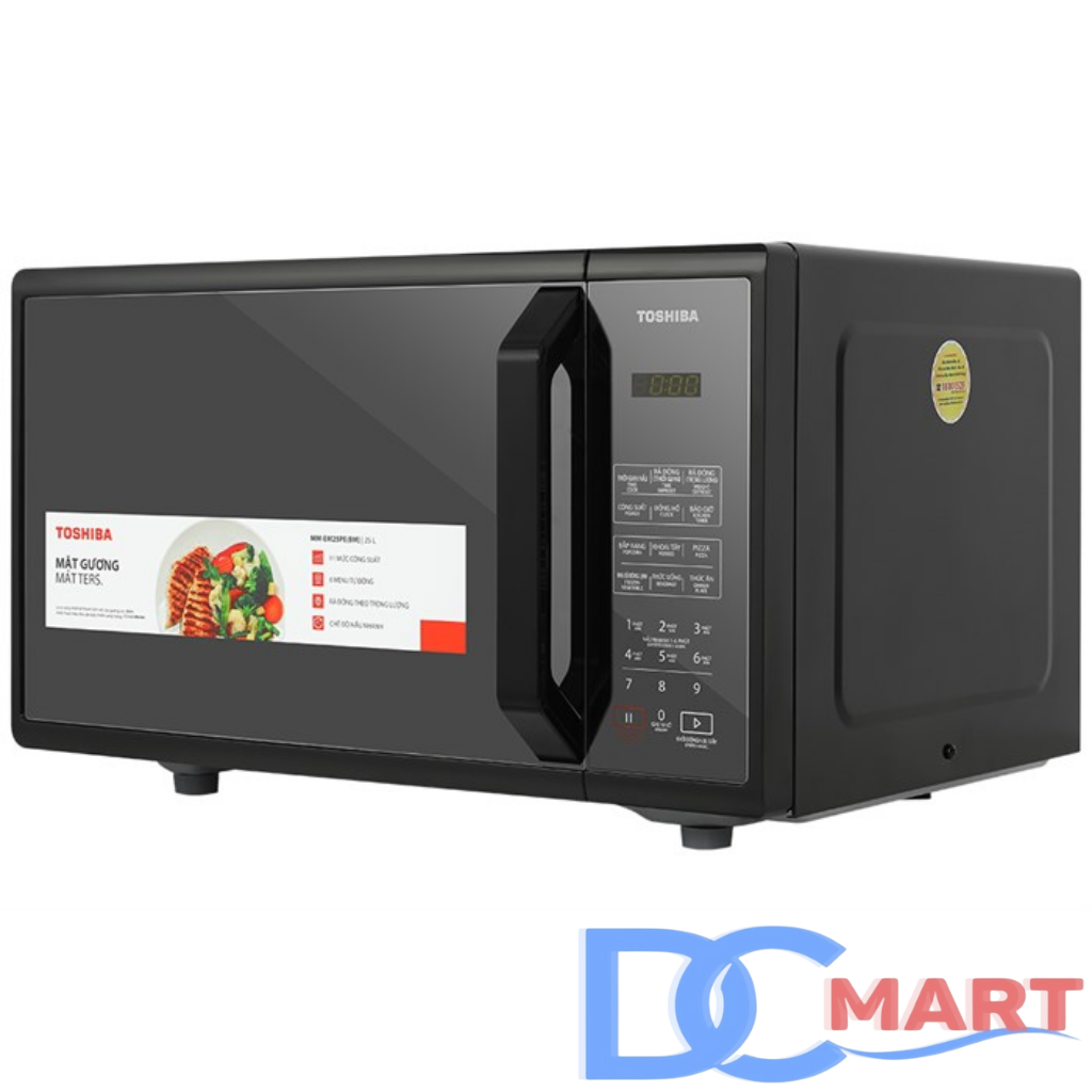 Lò vi sóng mặt gương Toshiba MM-EM25PE(BM) 25 lít - Hàng Chính Hãng