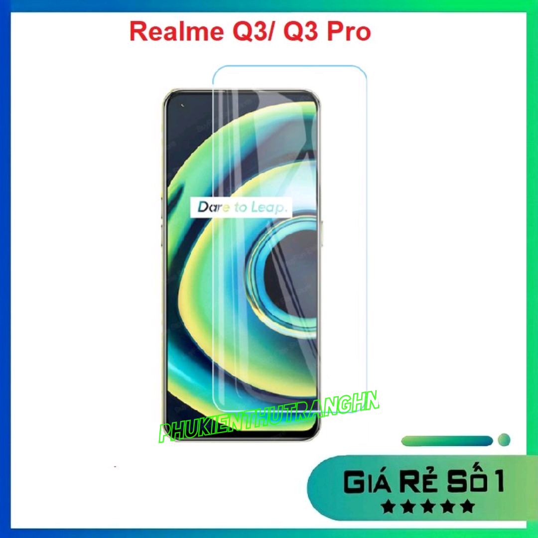 Kính cường lực Realme Q3 / Realme Q3 Pro trong suốt không full màn hình