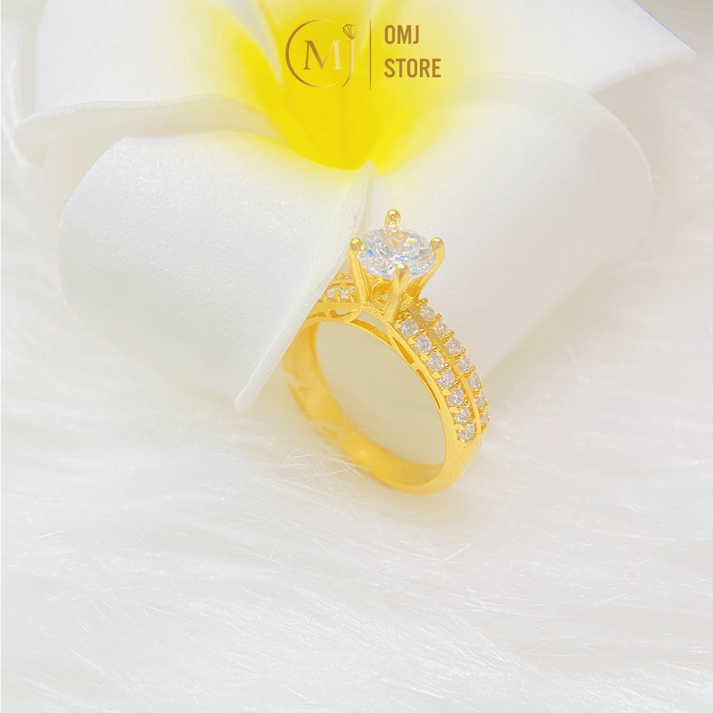Nhẫn nữ OMJ3000 đính đá sang chảnh lấp lánh