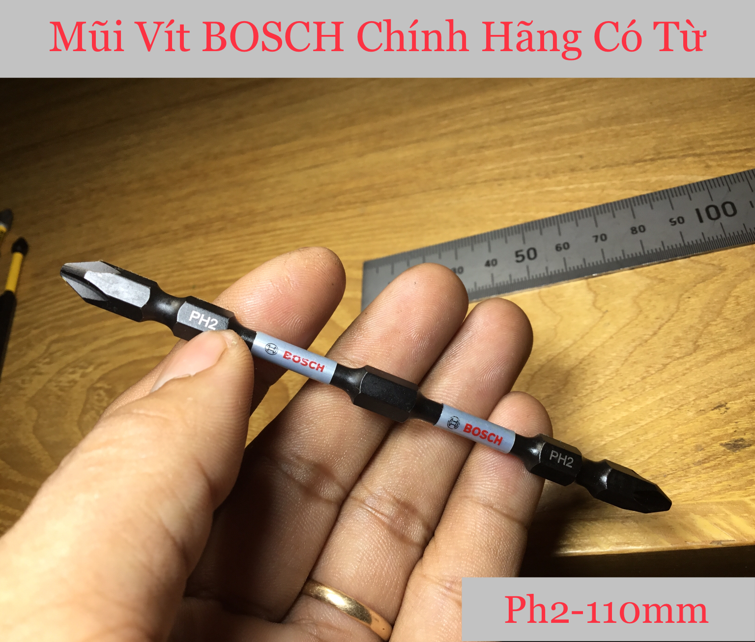 [HCM]Mũi Bắn Vít 2 Đầu Có Từ Tính  Ph2 -110mm