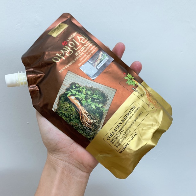 Hấp Phục Hồi Nhân Sâm Collagen Keratin Hồi Sinh. Dùng Trong Gội Đầu Dưỡng Sinh