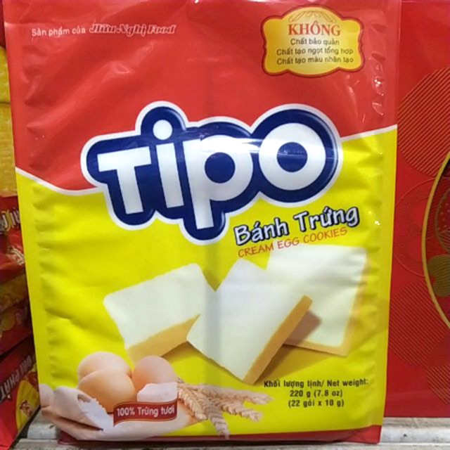 Bánh Trứng Tipo túi 220g Hữu Nghị