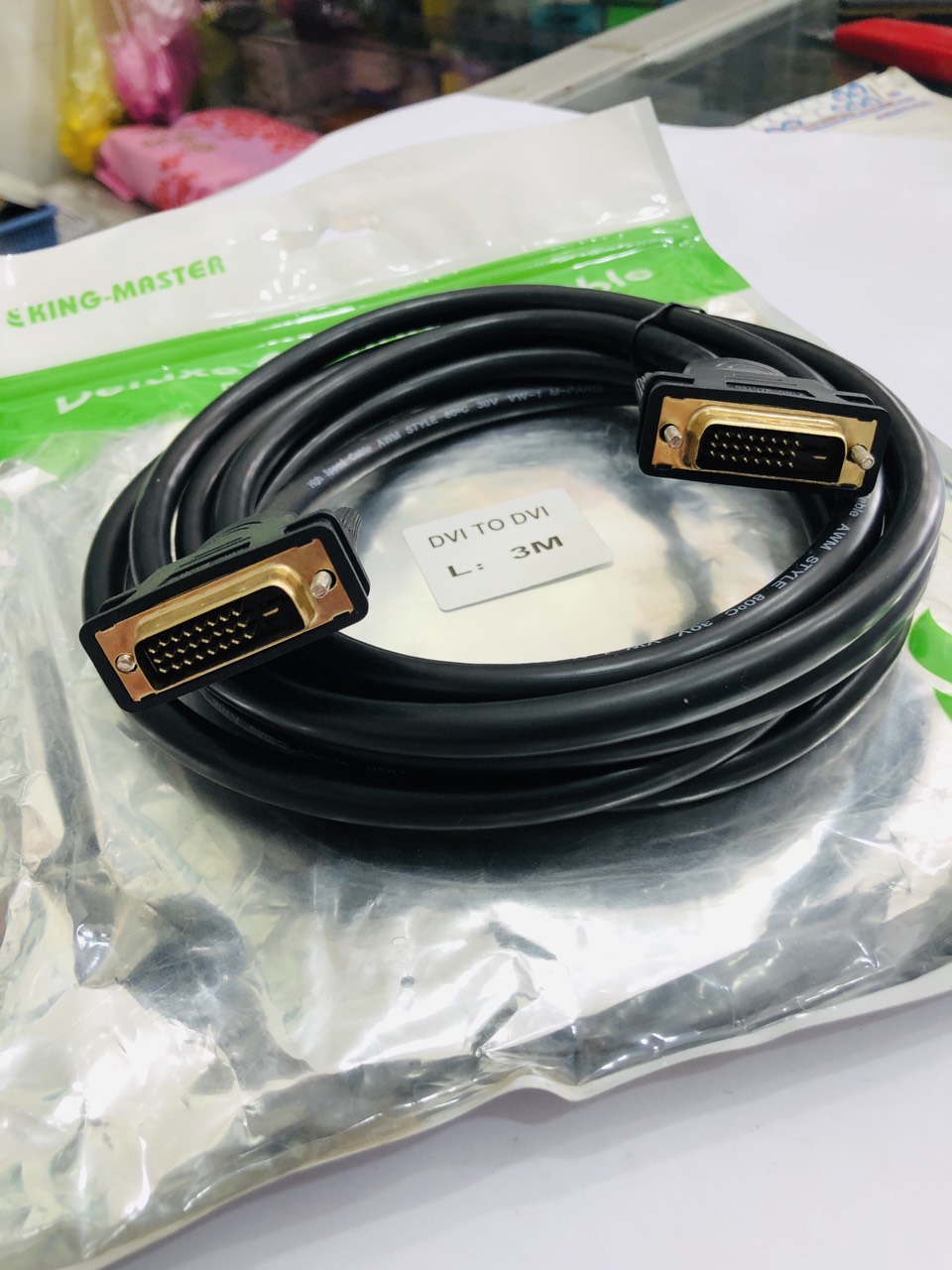 Cáp DVI 2 đầu DVI 24+1 Kingmaster dài 3m
