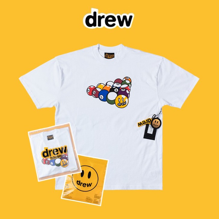 ️ - Áo tee Justin Bieber Drew House Billiards SS Tee White full tag túi, áo thun drew house