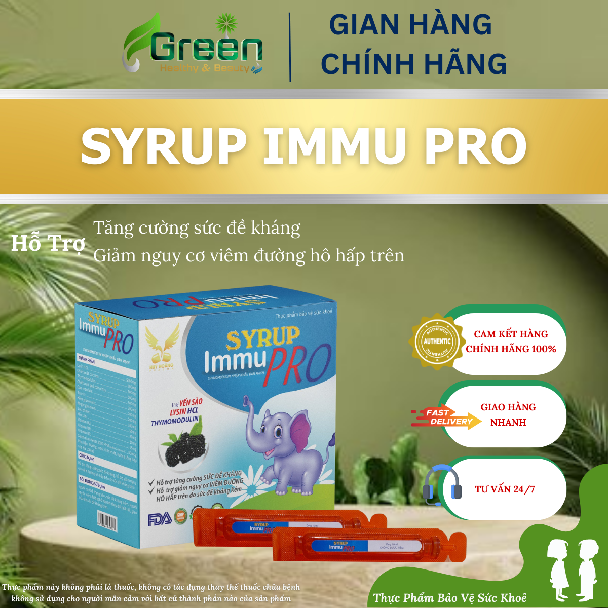 Syrup immu pro - siro hỗ trợ tăng sức đề kháng cho bé
