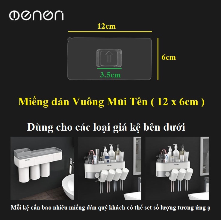1 miếng dán dự phòng - thay thế giá đỡ kệ dán tường