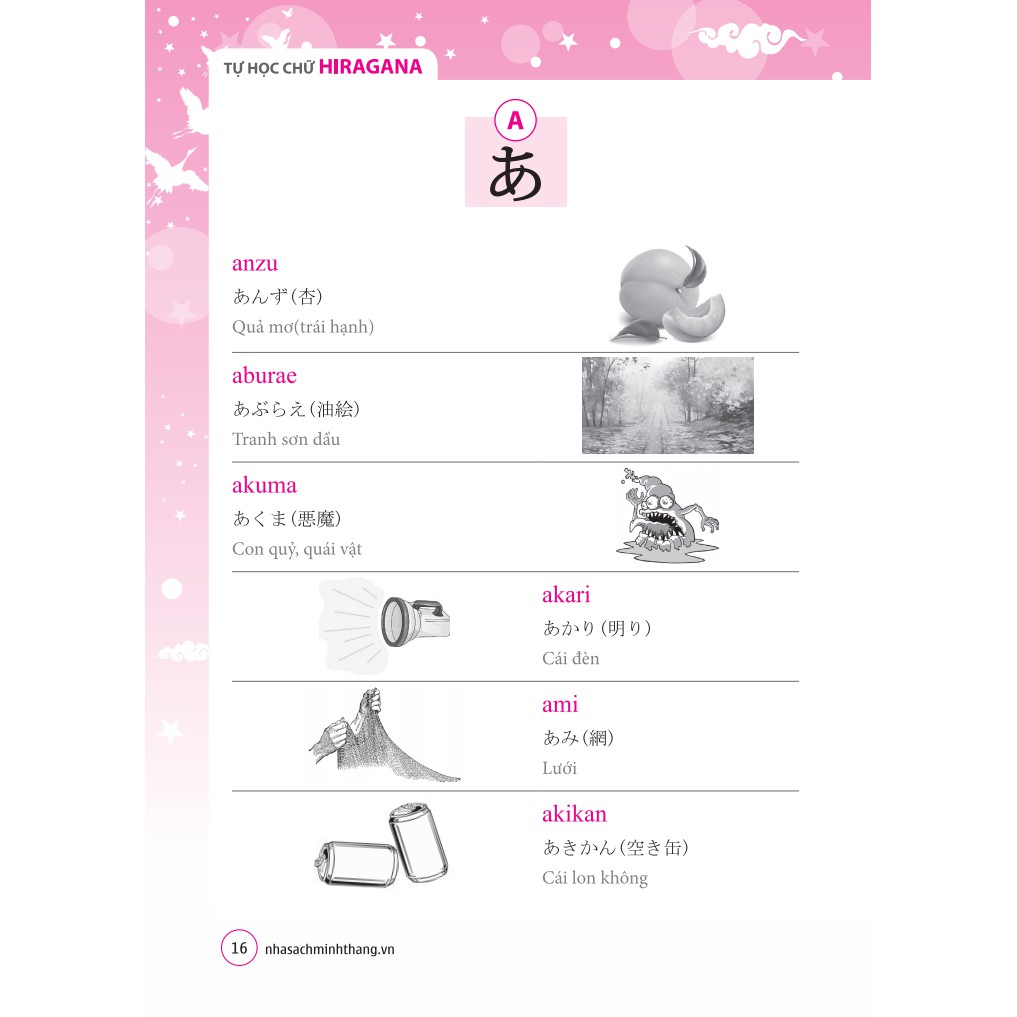 Sách - Tự Học Chữ Hiragana (Bìa Mềm)