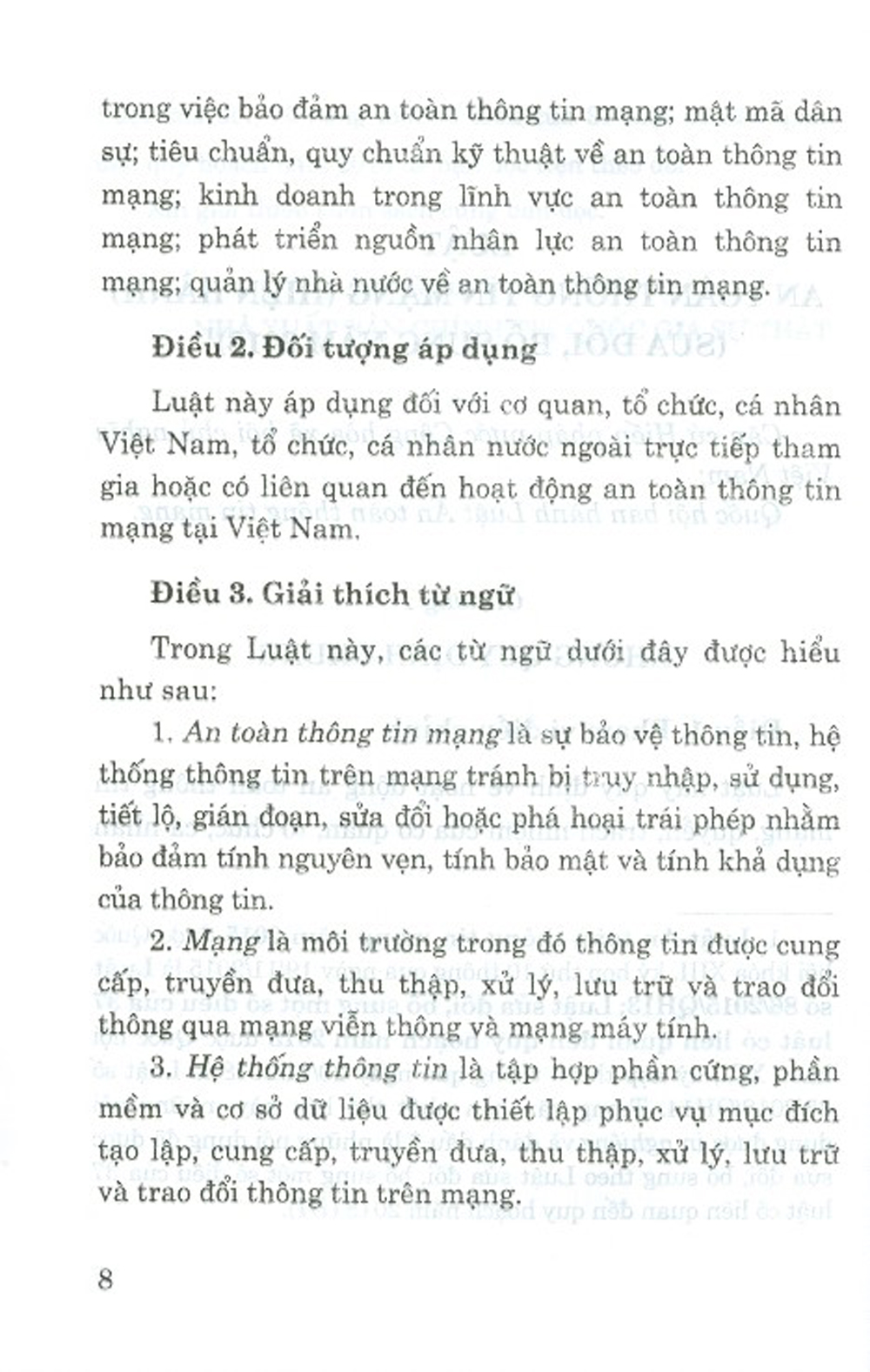 Luật An Toàn Thông Tin Mạng (Hiện Hành) (Sửa Đổi, Bổ Sung Năm 2018)