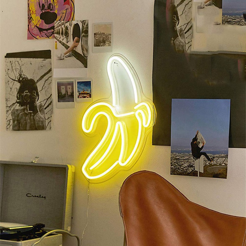 Đèn Trang Trí Led Neon Sign Hình Quả Chuối